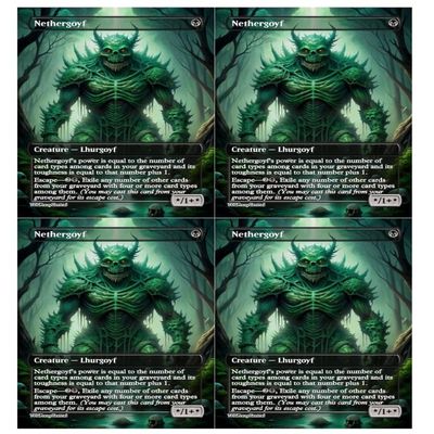 4x | Nethergoyf | Anime | Full Art | Foil or Non-Foil (Foil)