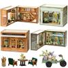3D Miniature House Kit Page Turning Design Tiny House Kits to Build DIY Wooden Crafts for Adults Miniatures Model Kits with Furniture, Christmas & Birthday for Women (C) view 1