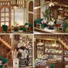 3D Miniature House Kit Page Turning Design Tiny House Kits to Build DIY Wooden Crafts for Adults Miniatures Model Kits with Furniture, Christmas & Birthday for Women (C) view 3