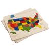 USA Map Wooden Jigsaw Puzzle for Kids | 44 Puzzle Pieces | Learning & Educational Toy Gift for Boys & Girls Ages 3 Years and Above view 3
