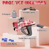 Electric Gel Ball Blaster, High Speed Automatic Splatter Ball Blaster, Rechargeable Pistol Splatter Blaster with Digital Screen, Splatter Ball Toy for Outdoor Shooting Game, Ages 14+, Red view 2