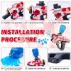 Electric Gel Ball Blaster, High Speed Automatic Splatter Ball Blaster, Rechargeable Pistol Splatter Blaster with Digital Screen, Splatter Ball Toy for Outdoor Shooting Game, Ages 14+, Red view 3