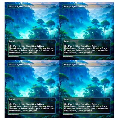 4x | Misty Rainforest | Anime | Full Art | Foil or Non-Foil (Foil)
