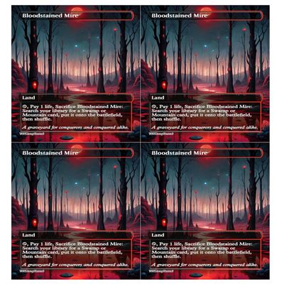 4x | Bloodstained Mire | Anime | Full Art | Foil or Non-Foil (Foil)