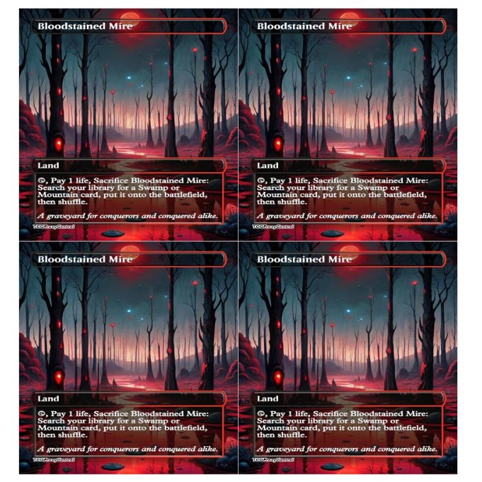 4x | Bloodstained Mire | Anime | Full Art | Foil or Non-Foil (Foil)