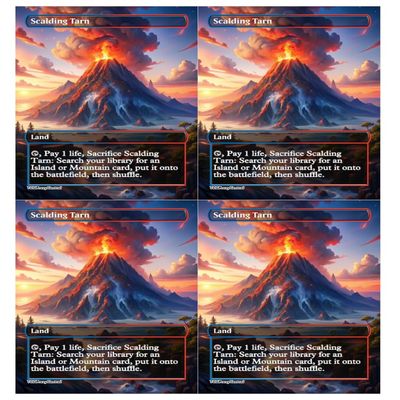 4x | Scalding Tarn | Anime | Full Art | Foil or Non-Foil (Non Foil)