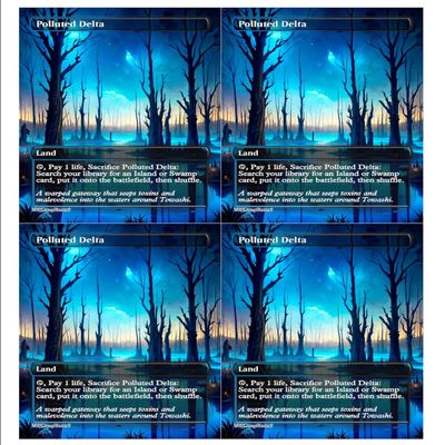 4x | Polluted Delta | Anime | Full Art | Foil or Non-Foil (Non Foil)