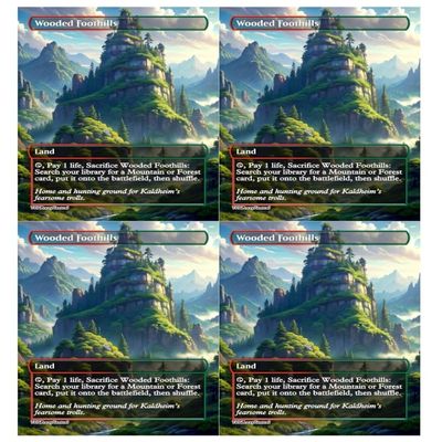 4x | Wooded Foothills | Anime | Full Art | Foil or Non-Foil (Non Foil)