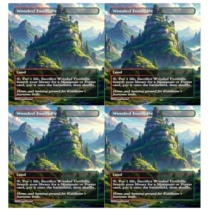 4x | Wooded Foothills | Anime | Full Art | Foil or Non-Foil (Non Foil)