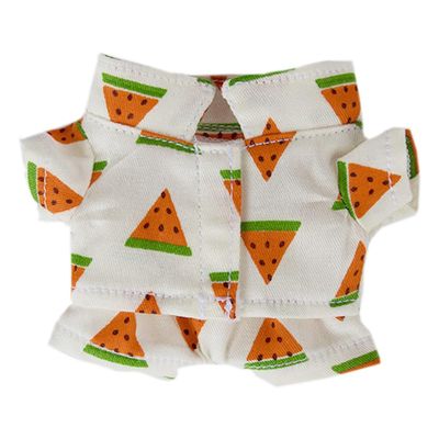 niannyyhouse 10cm Plush Doll Clothes Shirts Pants Pattern Pajama Outfit Stuffed Toy Dressup Gift (a8)