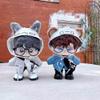 niannyyhouse 10cm 15cm 20cm Plush Doll Clothes Hoodie Vest Pants Backpacks Glasses Shoes Wolf Bear Outfit Soft Stuffed Toy Dressup Gift (Gray-10cm) view 2