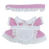 niannyyhouse 15cm 20cm Plush Doll Clothes Headwear Aprons Dresses Maid Outfit Soft Stuffed Toy Dressup Gift (Pink-15cm) view 1