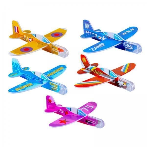 ToysCentral Basics Set of 4 Mini Foam Airplane Gliders for Children, 2 Pcs