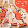INSHUEY Pretend Shopping Playset Toy Kids Groceries Girls Boys Playing House Toys Big Size Shop Cart 30 Pack Toy with Play Kitchen Accessories view 2