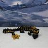 3D Articulated Dragon, 12" Black and Gold Cherry Blossom Dragon with Classic Egg, Fidget ADHD Toy for Autism, Gift Dragon Toy D043-DR view 3