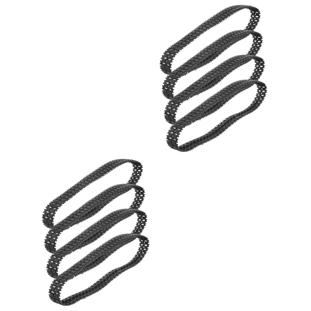 Hemoton 8pcs Rubber Tank Tracks for Remote Control Tank Models for Building Smooth Excellent Traction Terrains
