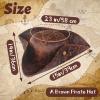 Brown Faux Leather Pirate Hat,Tricorn Pirate Hat,Novelty Leather Pirate Hat for Men Women Halloween Costume Accessories,Cosplay view 2