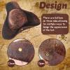 Brown Faux Leather Pirate Hat,Tricorn Pirate Hat,Novelty Leather Pirate Hat for Men Women Halloween Costume Accessories,Cosplay view 4