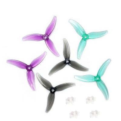 ABZEKH Drone Accessories 24 pcs/12pair for Gemfan Hurricane 3630 3-Blade 3 Holes for PC Propeller W/Adapter for FPV Freestyle 3.5inch for Toothpick Foxwhoop Drone(12pairs Purple)