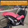 Musclez Car Seat Protectors, Car Seat Covers Waterproof 600D Fabric, Non-Slip Backing & 2 Mesh Pockets Carseat Protector for Baby Child Safety Seats, Pets, Automotive Interior Protection, Pack of 2 view 2