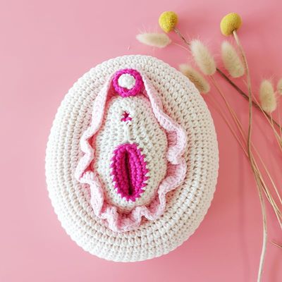 ToysCentral Basics Educational Knitted Female Genitalia Model, Crochet Sewing Kit for Women, Girls, Kids