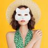 Amosfun Blank Cat Face Mask for Diy Painting Unisex Masquerade Mask for Parties Plastic Half-face Decoration for Arts Crafts for Halloween view 4