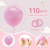 110pcs Pastel Pink Balloons 12 Inch Light Pink Balloon for Pink Birthday Decorations Christmas Gender Reveal Engagement Anniversary Princess Bridal Shower Baby Shower Decorations view 2