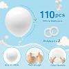 110pcs White Balloons 12 Inch White Latex Balloon Garland Arch Kit for Birthday Baby Shower Wedding Anniversary Graduation Party Decorations view 2