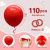 110pcs Red Balloons 12 Inch Latex Balloon for Red Birthday Decoration Wedding Christmas Gender Reveal Engagement Anniversary Princess Bridal Shower Baby Shower Decorations view 2