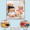 ToysCentral Basics Personalized Gifts for Women Men Stuffed Bear Plush Toys with Customized Text, Personalized Teddy Bear with T-Shirt as for Christmas Valentines Day Birthday (13 inch-Text+Photo), White view 3