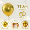 110pcs Gold Balloons 12 Inch Latex Balloon for Gold Birthday Decorations Wedding Christmas Gender Reveal Engagement Anniversary Princess Bridal Shower Baby Shower Decorations view 2