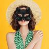 Amosfun Party Mask Blank Plastic Cat Face Mask for Diy Arts Crafts Unpainted Masquerade Prop for Halloween Cosplay and Carnival Creative Fun for Parties and Performances view 4