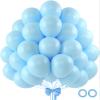 110pcs Pastel Blue Balloons 12 Inch Latex Balloon for Pastel Blue Birthday Decorations Wedding Christmas Gender Reveal Engagement Anniversary Princess Bridal Shower Baby Shower Decorations view 1