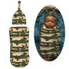 Muishi Jamaican Flag and Butterflies Vintage Newborn Swaddle Blankets Hat Sets Soft Baby Receiving Blanket Swaddle Sack for Baby Shower Infant Boy Girl Gift view 2