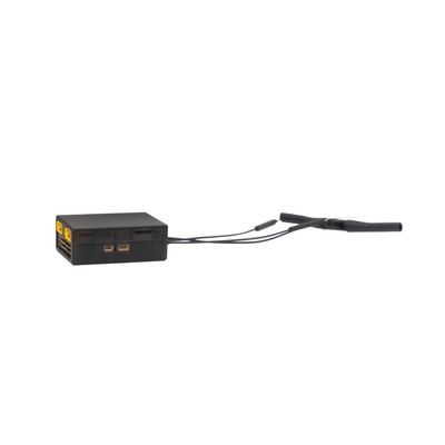 FlightModel FrSky 2.4GHz & 900MHz TD SR12 Receiver 12-channel port for radio communication-, Black