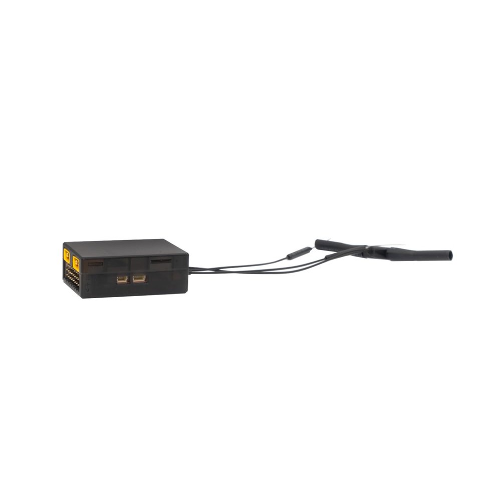 FlightModel FrSky 2.4GHz & 900MHz TD SR12 Receiver 12-channel port for radio communication-, Black