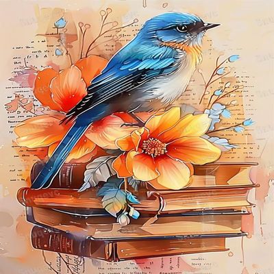 1000 Piece Adult Jigsaw Puzzle - Vintage Bird Book Wooden Rounded Corner Multi-Color Jigsaw Puzzle, Zero Dust Easy Storage, DIY Unique Decorative Gifts for Beginners