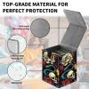 Card Deck Box for MTG Trading Cards, Magic Card Box Can Hold 110+ Single Sleeved Cards, Waterproof PU Leather Material, Strong Magnetic Buckle Card Set Box Suitable for TCG CCG, Rose Snake Skull view 2