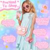 Oisacirg Play Purse for Little Girls, 23PCS Toddler Purse with Pretend Makeup for Kids, Princess Toys Includes Crossbody Bag, Phone, Wallet, Keys, Kids Toy Purse Birthday Gift Toys for Girls 3 4 5 6+ view 3