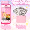 Oisacirg Play Purse for Little Girls, 23PCS Toddler Purse with Pretend Makeup for Kids, Princess Toys Includes Crossbody Bag, Phone, Wallet, Keys, Kids Toy Purse Birthday Gift Toys for Girls 3 4 5 6+ view 4