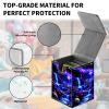 AIRWEE Card Deck Box for MTG Trading Cards, Magic Card Box Can Hold 110+ Single Sleeved Cards, Waterproof PU Leather Material, Strong Magnetic Buckle Card Set Box Suitable for TCG CCG, Blacklight view 2