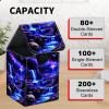 AIRWEE Card Deck Box for MTG Trading Cards, Magic Card Box Can Hold 110+ Single Sleeved Cards, Waterproof PU Leather Material, Strong Magnetic Buckle Card Set Box Suitable for TCG CCG, Blacklight view 4
