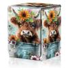 Card Deck Box for MTG Trading Cards, Magic Card Box Can Hold 110+ Single Sleeved Cards, Waterproof PU Leather Material, Strong Magnetic Buckle Card Set Box Suitable for TCG CCG, Baby Cow Bucket view 1