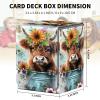 Card Deck Box for MTG Trading Cards, Magic Card Box Can Hold 110+ Single Sleeved Cards, Waterproof PU Leather Material, Strong Magnetic Buckle Card Set Box Suitable for TCG CCG, Baby Cow Bucket view 3