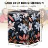 AIRWEE Card Deck Box for MTG Trading Cards, Magic Card Box Can Hold 110+ Single Sleeved Cards, Waterproof PU Leather Material, Strong Magnetic Buckle Card Set Box Suitable for TCG CCG, Blossom view 3