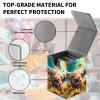 AIRWEE Card Deck Box for MTG Trading Cards, Magic Card Box Can Hold 110+ Single Sleeved Cards, Waterproof PU Leather Material, Strong Magnetic Buckle Card Set Box Suitable for TCG CCG, Sunflowers Cow view 2