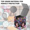 AIRWEE Card Deck Box for MTG Trading Cards, Magic Card Box Can Hold 110+ Single Sleeved Cards, Waterproof PU Leather Material, Strong Magnetic Buckle Card Set Box Suitable for TCG CCG, American Woman view 2