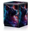 AIRWEE Card Deck Box for MTG Trading Cards, Magic Card Box Can Hold 110+ Single Sleeved Cards, Waterproof PU Leather Material, Strong Magnetic Buckle Card Set Box Suitable for TCG CCG, Shepherd Dog view 1
