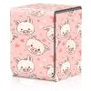Card Deck Box for MTG Trading Cards, Magic Card Box Can Hold 110+ Single Sleeved Cards, Waterproof PU Leather Material, Strong Magnetic Buckle Card Set Box Suitable for TCG CCG, Kawaii Pink Pig view 1