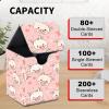 Card Deck Box for MTG Trading Cards, Magic Card Box Can Hold 110+ Single Sleeved Cards, Waterproof PU Leather Material, Strong Magnetic Buckle Card Set Box Suitable for TCG CCG, Kawaii Pink Pig view 4